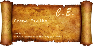 Czene Etelka névjegykártya